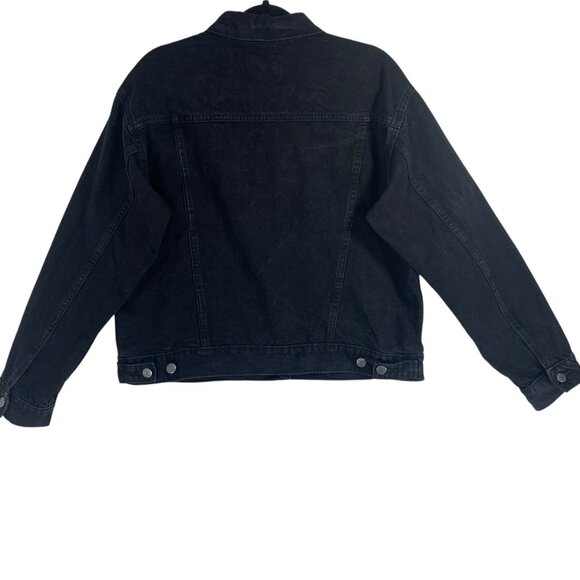 Old Navy unisex black Denim Jacket – Size Large - Picture 3 of 12